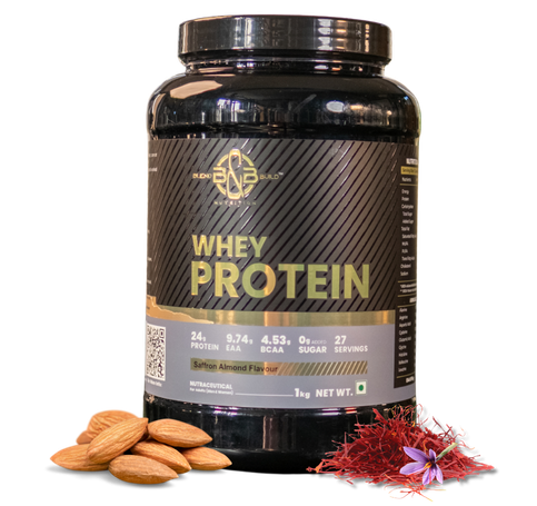 Blend & Build Premium Whey Protein - (Saffron Almond)