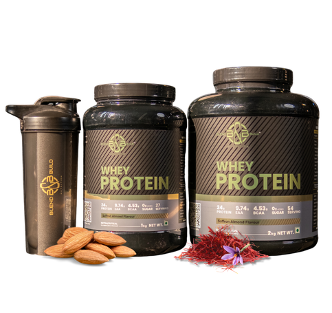 Blend & Build Premium Whey Protein - (Saffron Almond) - Image 3